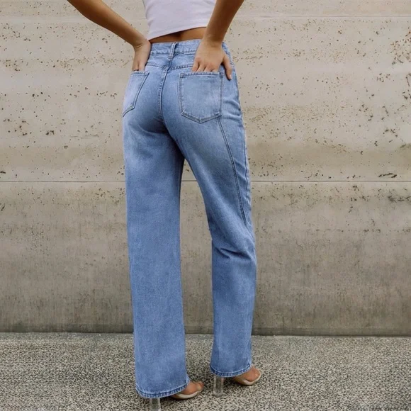 Commense Vintage Denim Straight Leg Pants - Picture 5 of 14